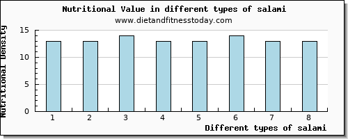 salami nutritional value per 100g